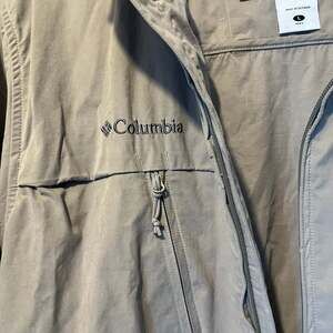 Columbia Full Zip Jacket, Men's Large, Grey